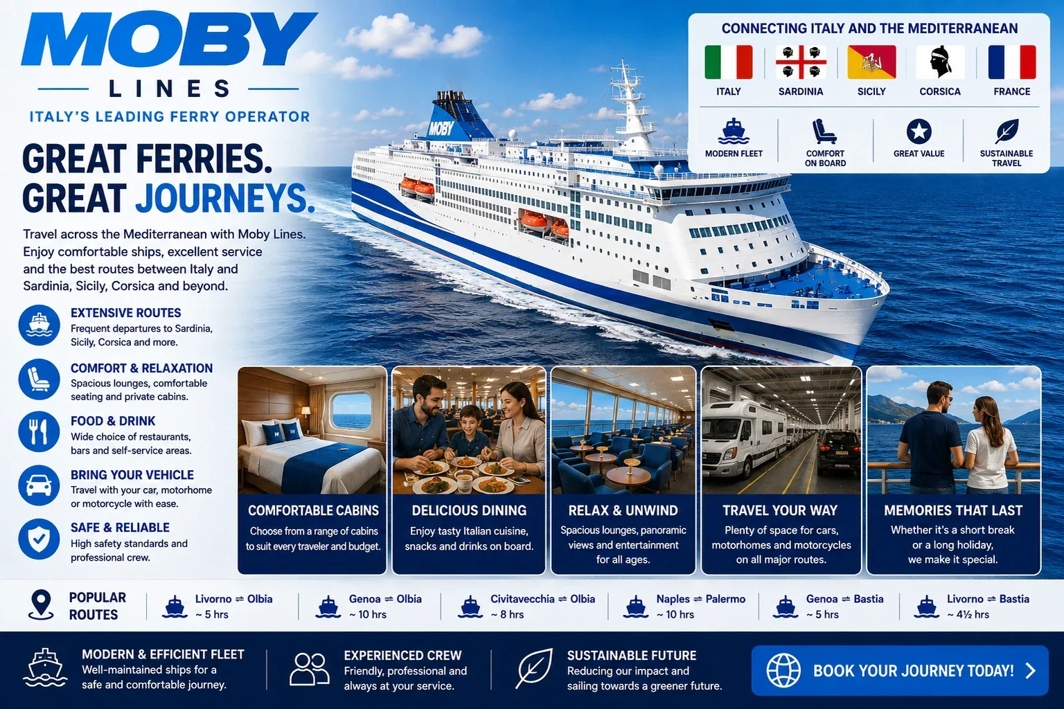 Moby Lines عبارة الركاب والمركبات في البحر الأبيض المتوسط