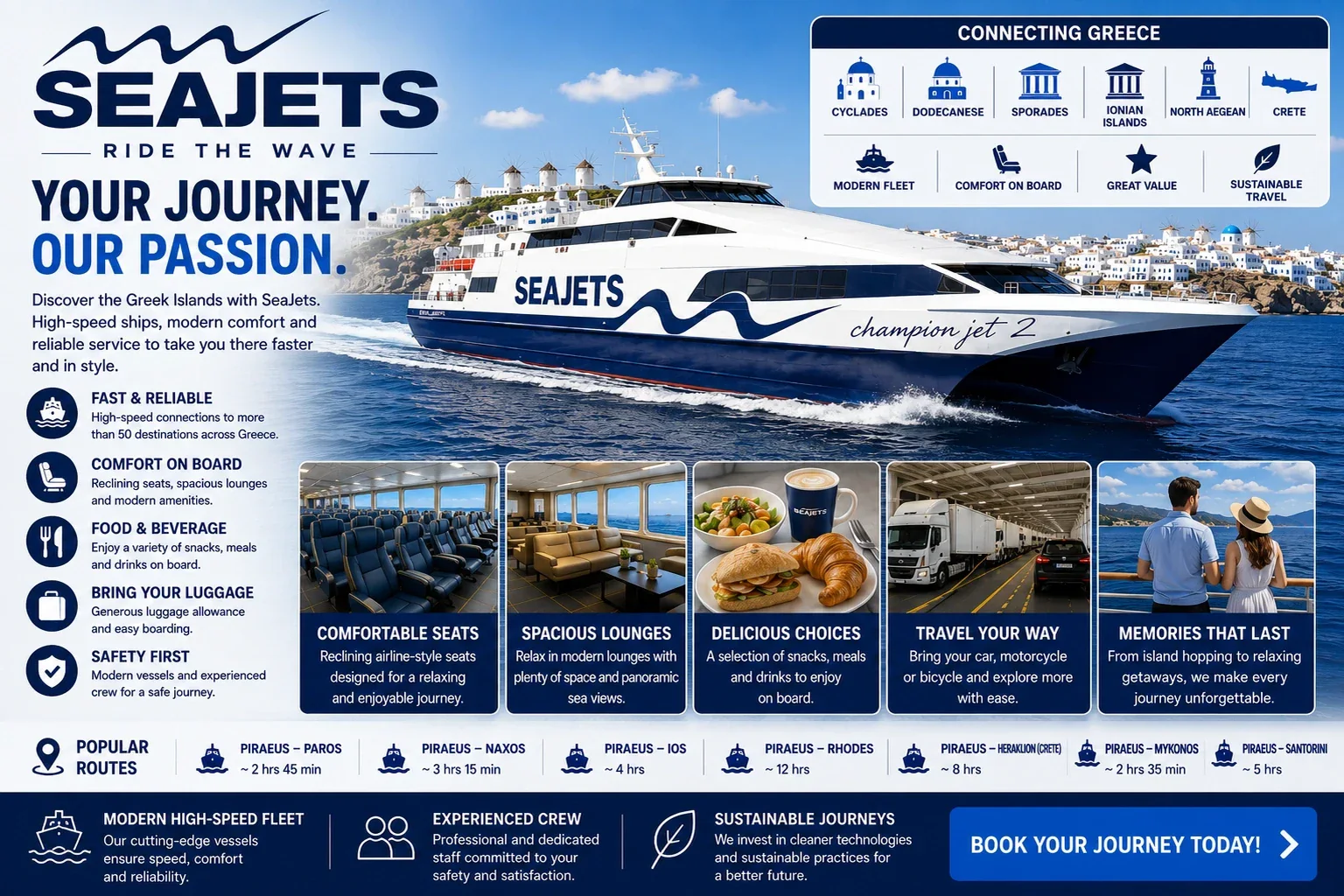 عبّارة الركاب عالية السرعة Seajets في بحر إيجه